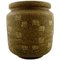 Große Saxbo Vase aus Steingut mit Glasur in Gelbbraunen Tönen 1