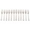 Georg Jensen Acanthus Sterling Silver Set of Lunch Forks, 1940s, Set of 12 1