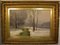 Oil on Canvas Winter Landscape by J. Holmsted, 1889 2