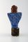 Seated Woman in Blue with Golden Rooster Figurine by Lisa Larson 3