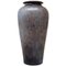 Monumentale Keramik Vase mit Glasur im klassischen Design in braunen Schirmen 1