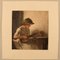 Interior with Mandolin Playing Young Woman Mezzotint by Peter Ilsted 2