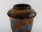 Große dänische Jugendstil Vase aus glasierter Keramik von Moller & Bøgely, 1920er 2