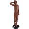 Goldscheider Art Deco Figur einer nackten Frau aus teilweise glasiertem rotem Ton 1