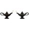 Just Andersen Oil Lamps in Disko Metal, 1930s, Set of 2, Image 1