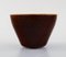 Saxbo Steingut Vase in modernem Design mit Glasur in braunen Schirmen 2