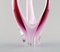 Pink Coquille Fantasia Vases by Paul Kedelv for Flygsfors, 1950s, Set of 2 4