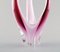 Pink Coquille Fantasia Vases by Paul Kedelv for Flygsfors, 1950s, Set of 2, Image 4
