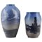 Royal Copenhagen Vases Swans in Landscape and Mother and Daughter, Set of 2 1