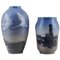 Royal Copenhagen Vases Swans in Landscape and Mother and Daughter, Set of 2, Image 1