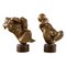 Figurines en Bronze Patiné de Femmes Nues, Set de 2 1