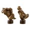 Patinated Bronze Figures of Naked Women, Set of 2 1