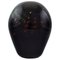 Vase aus Mundgeblasenem Schwarzem Glas von Paul Grähs 1