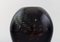 Vase aus Mundgeblasenem Schwarzem Glas von Paul Grähs 4
