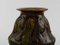 Dänische Jugendstil Vase aus dunkelgrün glasierter Keramik von Moller & Bøgely 3