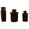 Niels Olufsen Jeppe Thorkelin-Eriksen Vases, 1960s, Set of 3 1