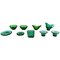 Arthur Percy for Nybro Sweden Collection of Green Art Glass, Set of 9, Image 1