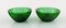 Arthur Percy for Nybro Sweden Collection of Green Art Glass, Set of 9 2