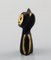 Walter Bosse für Herta Baller Black Gold Line Katze aus Bronze, 1950er 2