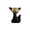 Walter Bosse for Herta Baller Black Gold Line Cat in Bronze, 1950s, Image 1