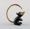 Walter Bosse for Herta Baller Black Gold Line Mouse in Bronze, 1950s 3