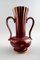 Collection of Red Rubin Pottery with Red Glaze and Gold by Arthur Percy for Upsala-Ekeby, Set of 4, Image 2