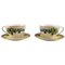 Tasses avec soucoupes Gianni Versace for Rosenthal Ivy Leaves Passion, Set de 4 1