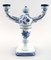 Aluminia & Royal Copenhagen Blue Tranquebar 2-Arm Candleholder, 1940s 2