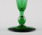 Vaso de vidrio artístico en verde de Simon Gate para Orrefors. Juego de 3, Imagen 3