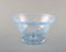 Art Deco Satin-Cut Light Blue Art Glass Bowl on Foot by Simon Gate for Orrefors, 1928, Image 2