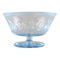 Art Deco Satin-Cut Light Blue Art Glass Bowl on Foot by Simon Gate for Orrefors, 1928 1
