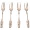 Cake Forks in Silver, 1930s, Set of 4, Image 1