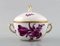 Royal Copenhagen Purple Sugar Bowl and Creamer Set on Tray, Set of 3 2