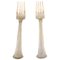 Hans Hansen Silverware Number 5 Luncheons Forks in Sterling Silver, 1940s, Set of 2, Image 1