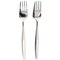 Georg Jensen Sterling Silver Cypres Lunch Forks, 20th Century, Set of 2 1