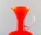 Jug and Two Vases in Orange Art Glass, 1960s, Set of 3, Image 3