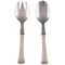 Evald Nielsen Number 32 Salad Set in Silver and Stainless Steel, 20th Century, Set of 2 1