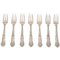 Danish Silver 830 Pastry Forks, 1930s, Set of 7 1