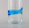 Carafe Scandinave en Verre Transparent et Bleu Clair, 1970s 3