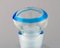 Carafe Scandinave en Verre Transparent et Bleu Clair, 1970s 5