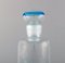 Carafe Scandinave en Verre Transparent et Bleu Clair, 1970s 2