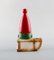 Elf on a Sledge in Glazed Stoneware Candleholder by Lisa Larson for Gustavsberg, Late 20th Century, Image 5