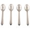 Pyramid Coffee Spoons in Sterling Silver from Georg Jensen, 1940s, Set of 4, Image 1