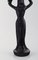Escultura sueca de cerámica esmaltada en negro para mujer, años 60, Imagen 5