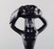 Escultura sueca de cerámica esmaltada en negro para mujer, años 60, Imagen 4