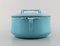 Light Blue Enamel Pot with Lid and White Inside by Jens H. Quistgaard, 1960s, 1960s 3