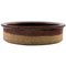 Brown Shaded Raw and Glazed Stoneware Low Bowl from Helle Alpass, 1960s 1