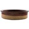 Brown Shaded Raw and Glazed Stoneware Low Bowl from Helle Alpass, 1960s, Image 1