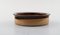 Brown Shaded Raw and Glazed Stoneware Low Bowl from Helle Alpass, 1960s 2