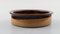 Brown Shaded Raw and Glazed Stoneware Low Bowl from Helle Alpass, 1960s 4